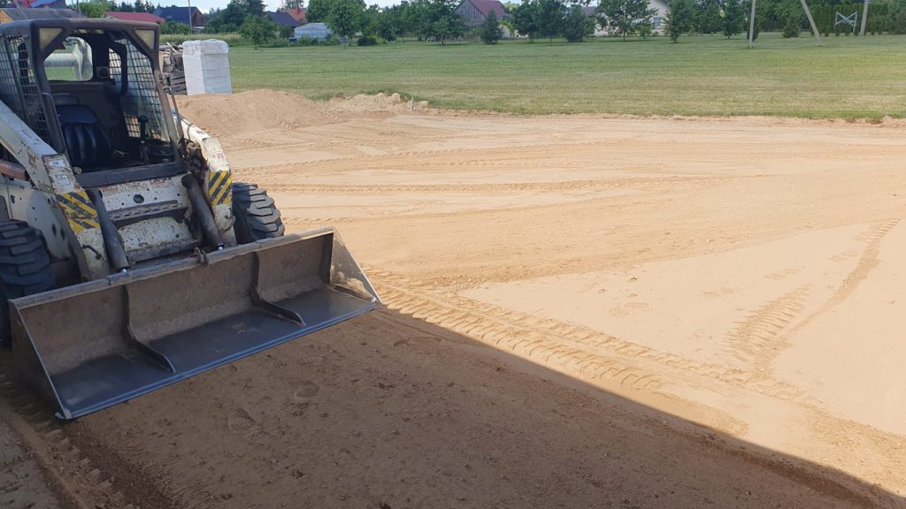 išlygintas kiemo pagrindas